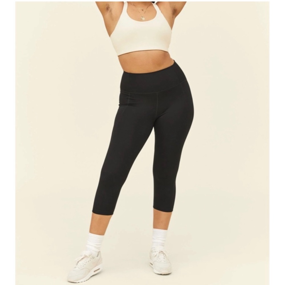 Girlfriend collective high rise 3/4 length leggings